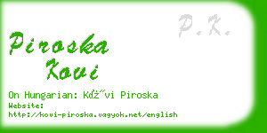 piroska kovi business card